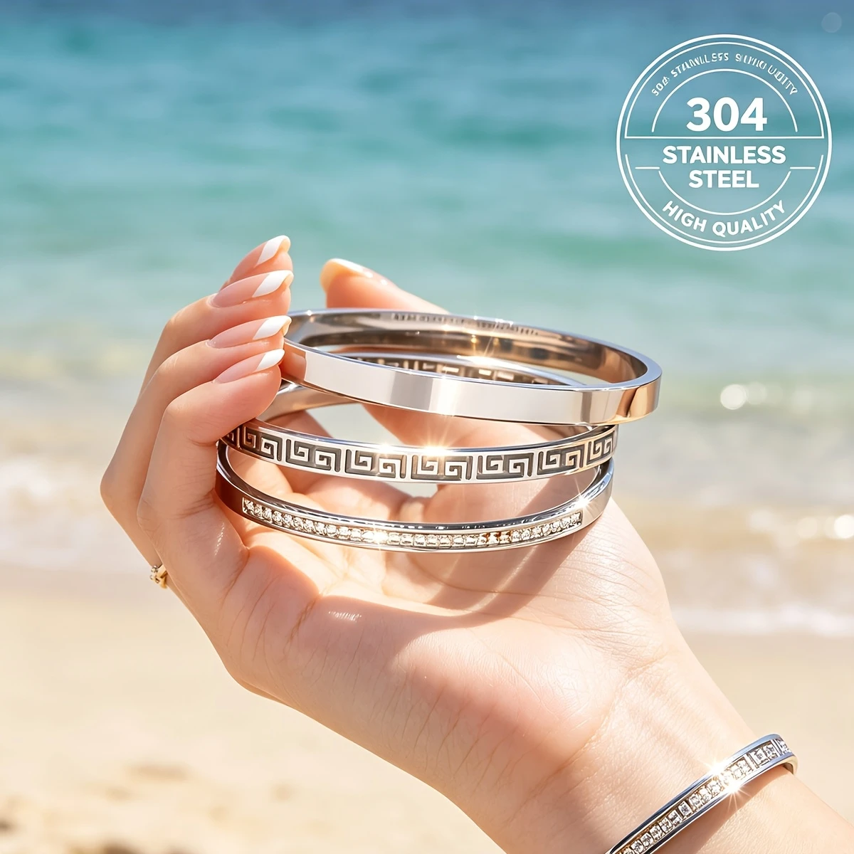 3Pcs Vintage Luxury Stainless - đánh giá và giá Men'S Vacation Accessories