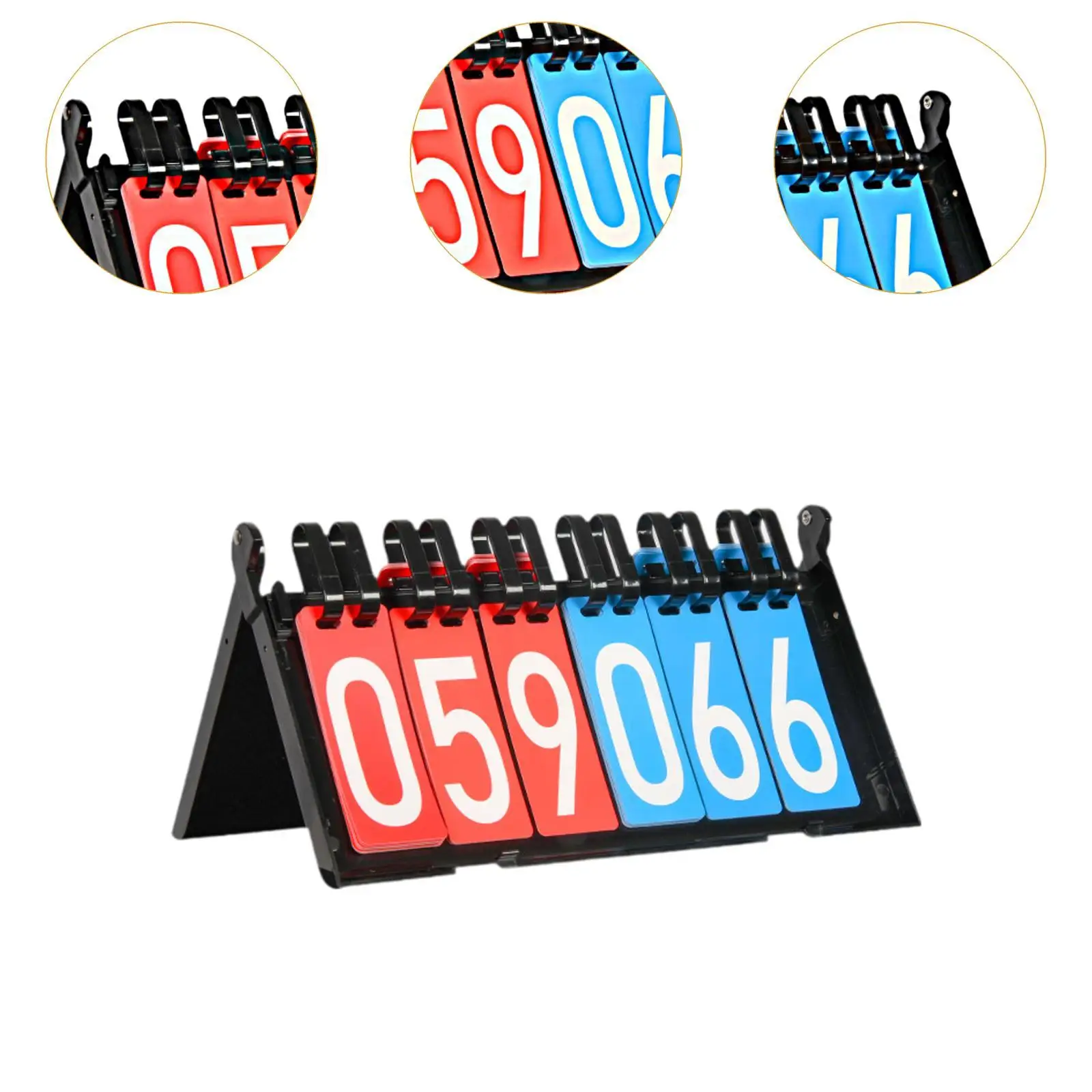 Score Keeper Tabletop Scoreboard Compact Portable Score Card Flipper Score Board for Volleyball Tennis Competition Billiards