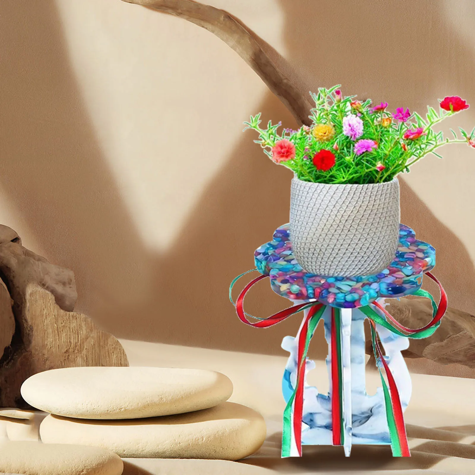 

1Set Silicone Plant Rack Mold Durable DIY Manual Mold for Display Stand Planter Holder Silicone Molds Molds for Planter