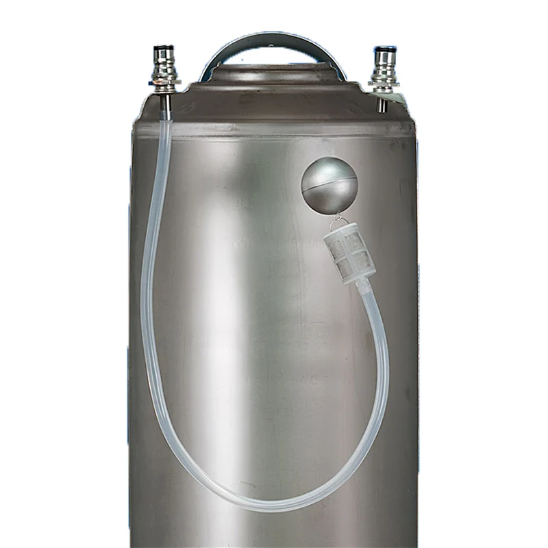 Floating Beer Keg Liquid Dip Tube with 80Mesh Filter Fit Ball Lock & Pin Lock Beer Keg SS Ball Float 60cm Silicone Tube