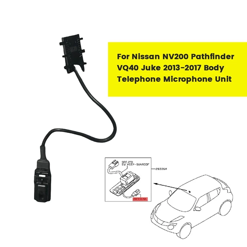 

Car Roof Microphone Unit 28336-5X00A For Nissan NV200 Pathfinder VQ40 Juke 2013-2017Body Telephone Microphone 283365X00A