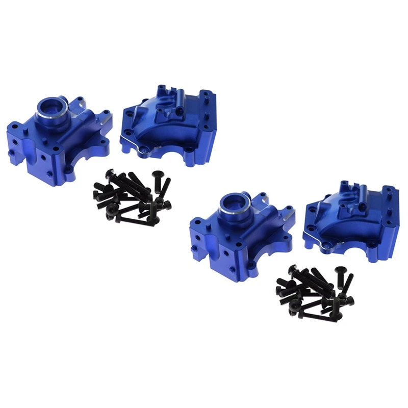 2 Set Aluminum Front And Rear Bulkhead Gearbox Housing 9529 For 1/8 Traxxas Sledge RC Car Upgrades Parts