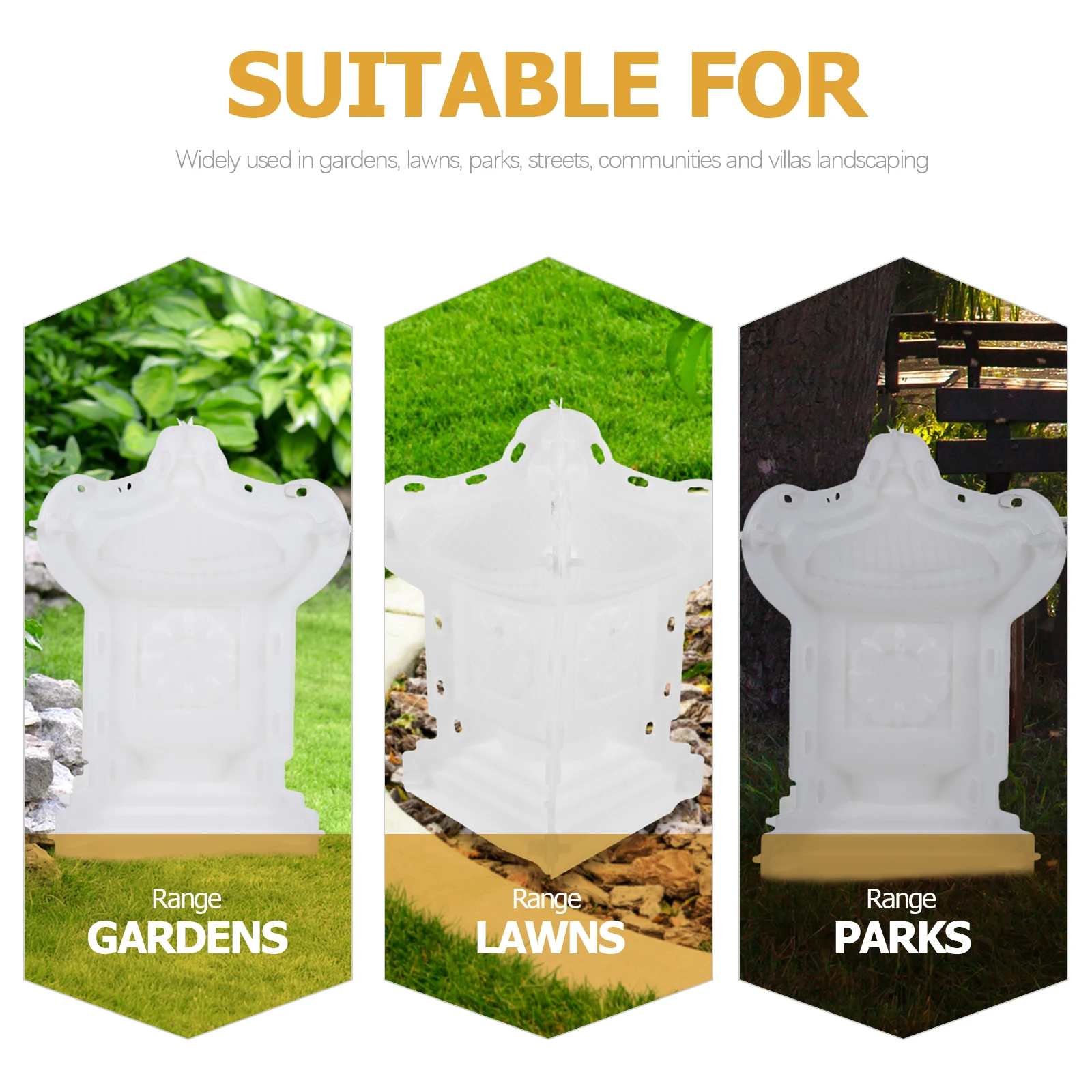 

Concrete Molds for Walkways Balustrade Mold Pavilion Decor Sturdy Plastic Practical Home Use Durable Cement Molds Stepping Stone