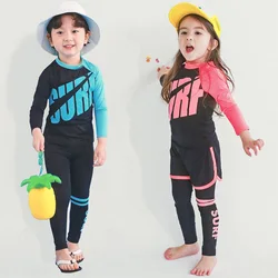 Children Three Pieces Suit Letter Print Swimsuit Beachwear Kid Cool Cartoon Swimwear 2023 Baby Short Sleeve Bathing Suit