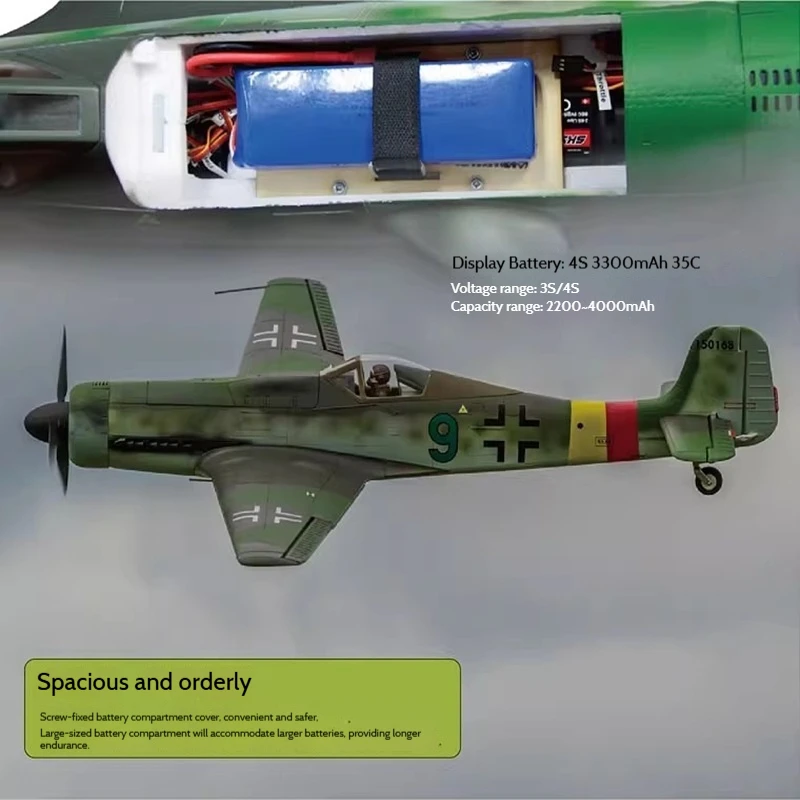 Freewing Flightline RC 1.3m Wingspan Series TA-152h1 High-Altitude Fighter Simulation Space Model Aircraft الحرب العالمية الثانية Legendar