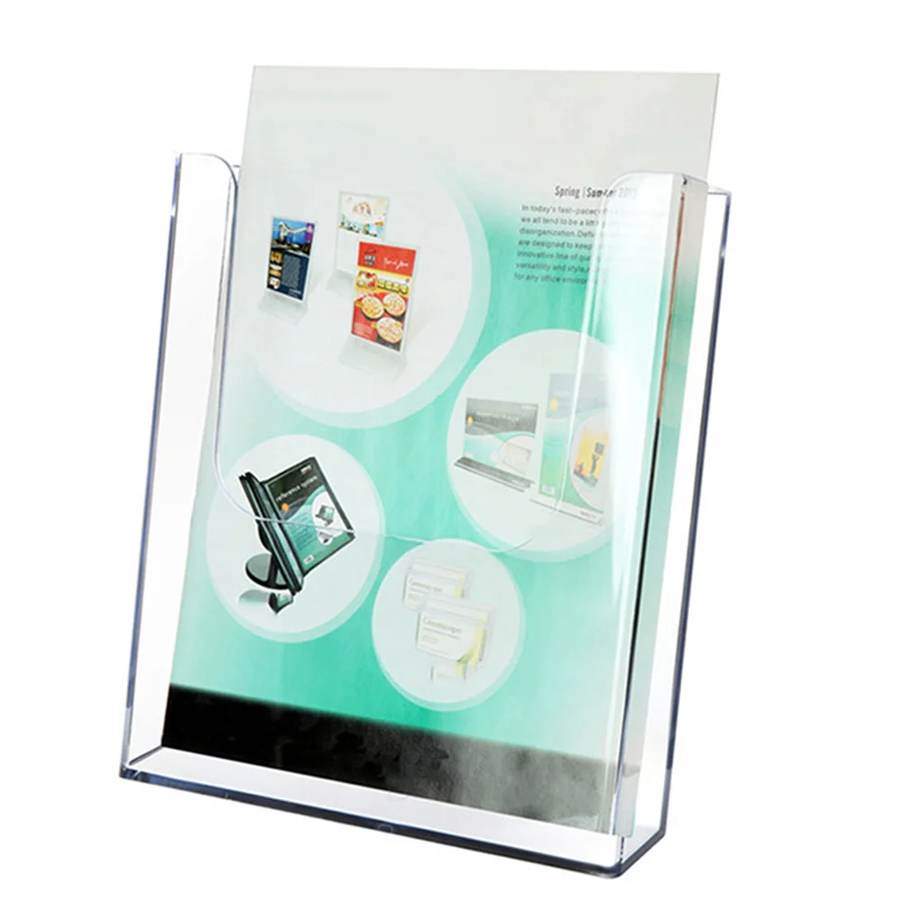 Display Stand File Rack Office Wall-mounted Document Desk Pamphlets Manager Bookshelf Desktop Holder