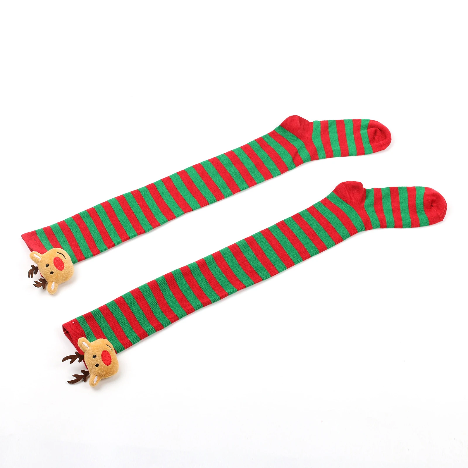 1 زوج الأيائل الفخذ العليا الجوارب مرونة فوق الركبة جوارب متماسكة عيد الميلاد تخزين لجميع القديسين عيد الميلاد اليومية والكوسبلاي #3