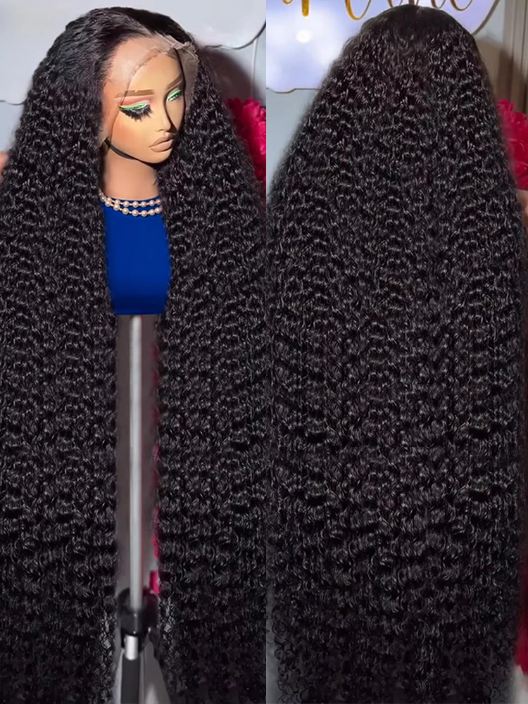 

300 Density 40 46 Inch Loose Deep Wave 13x6 HD Lace Frontal Human Hair Wig Water Wavy Curly Lace Front Human Hair Wigs For Women