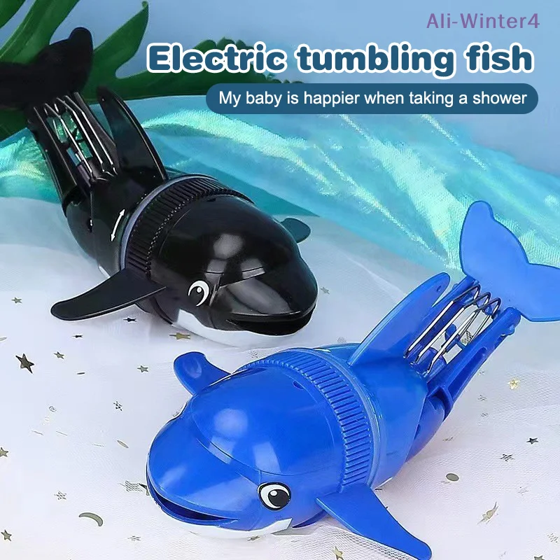 【winter4】brinquedo-eletrico-de-golfinho-de-desenho-animado-peixe-eletrico-rolante-para-brincar-na-Agua-brinquedos-de-banho-para-criancas-presentes-para-criancas