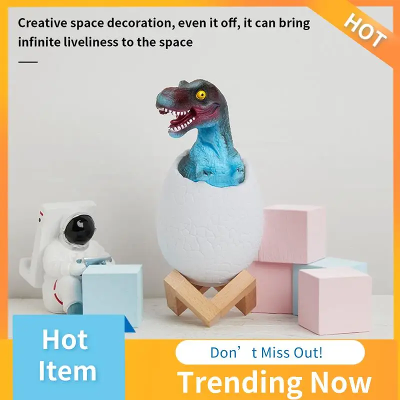 

CMHI-3D Night Light Tyrannosaurus Egg Desk Lamp 16 Color Touch Remote Control Cartoon Table Lamps For Kid Home Decor Easy To Use