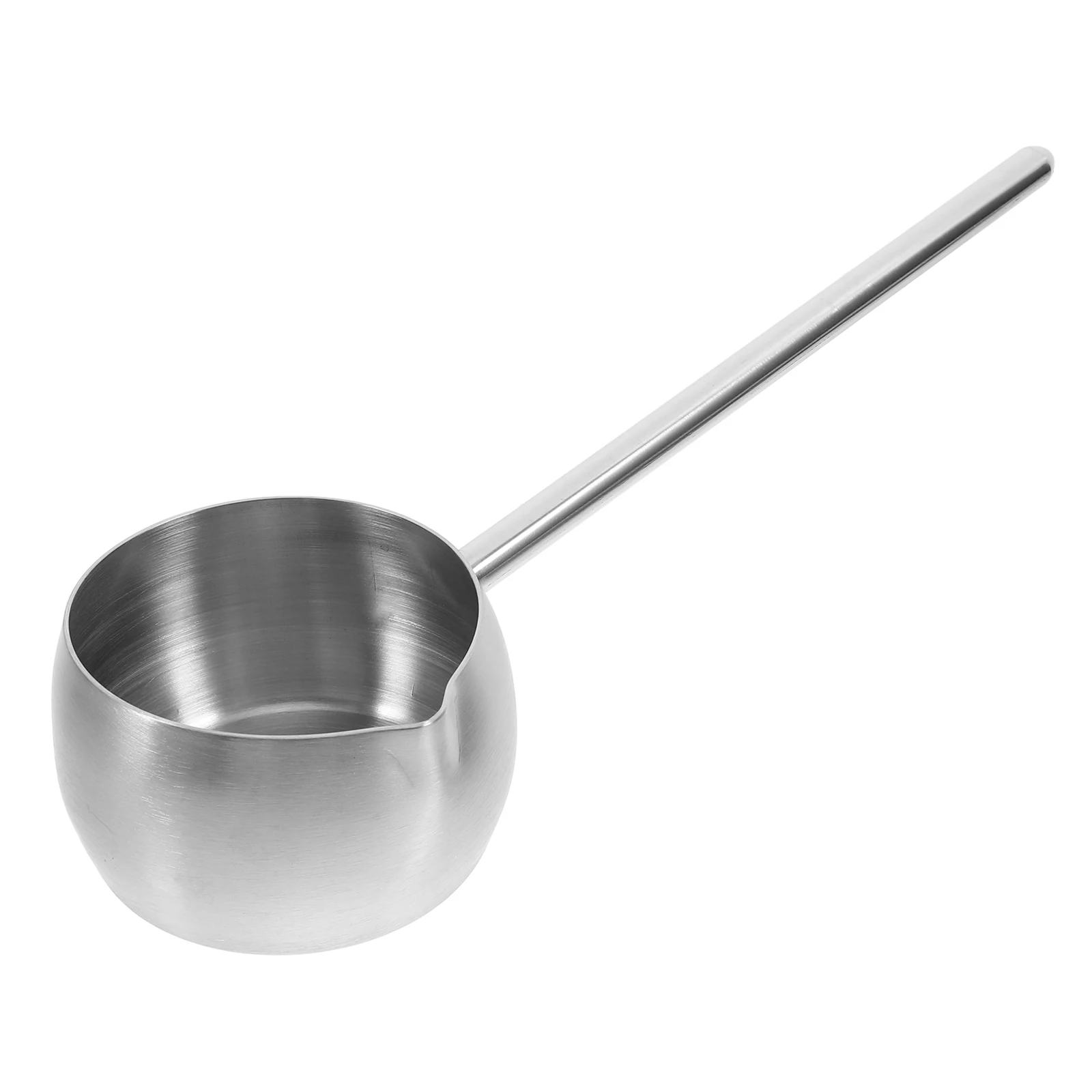 

304 Stainless Steel Burning Oil Spoon 300ml Pour Spout Kitchen Gadget Soup Water Scoop Easy Clean
