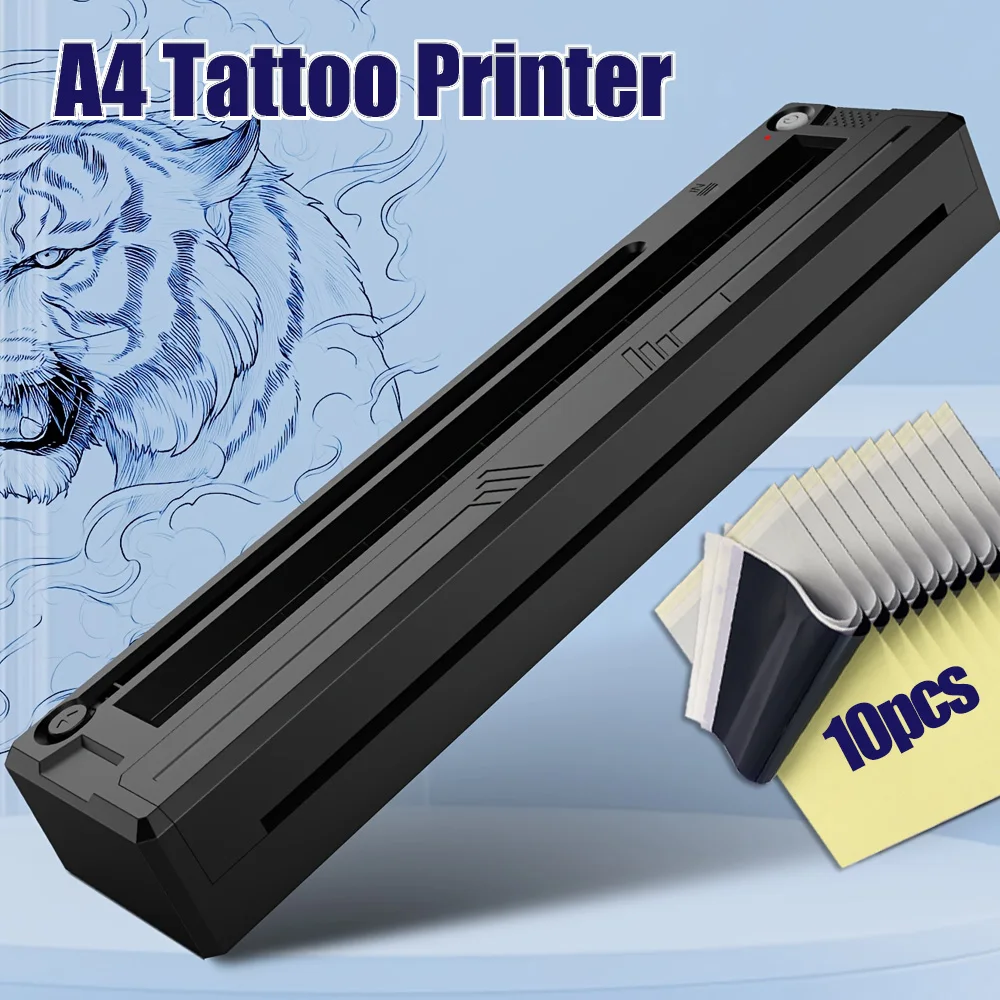 Wireless Tattoo Transfer Machine Portable Tattoo Stencil Printer Bluetooth Thermal Printing Copier with 10pcs Transfer Papers