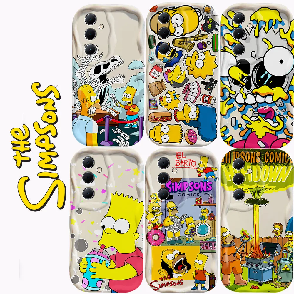 Cartoon The S-Simpson 3D Wave Case For OPPO A98 A94 A93 A92 A79 A78 A76 A58 A57 A55 A38 A33 A17 A16 A15 2020 4G 5G Back Cover