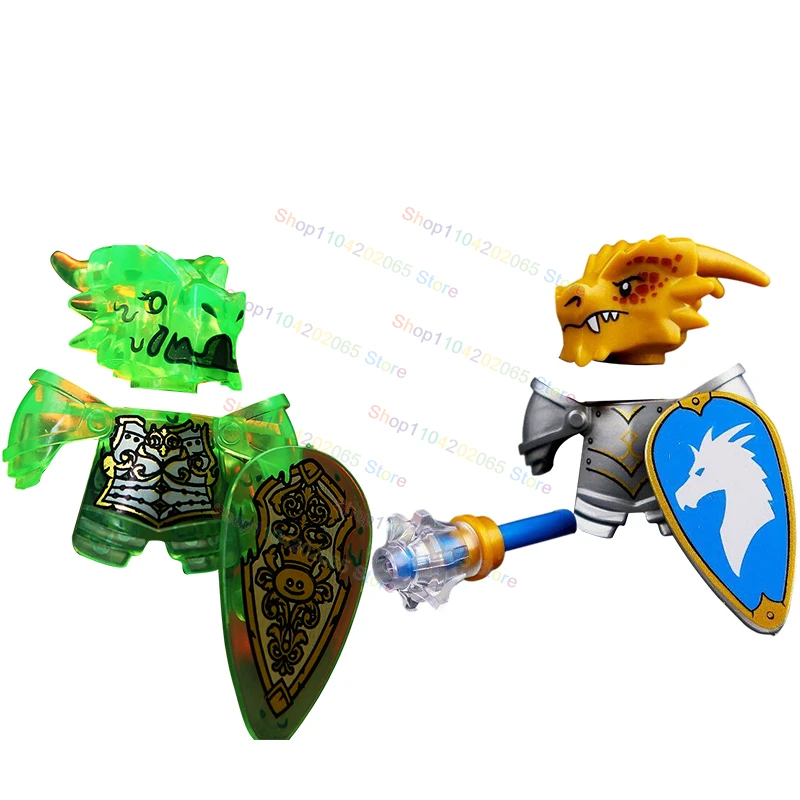 

Green Dragon Yellow Dragon Knight action figures Accessories Building Blocks Collection Children's Toys Birthday Gifts QQ04-11