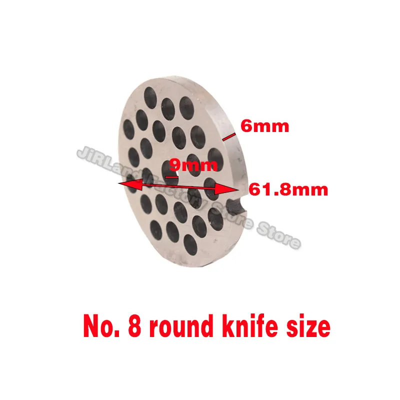 304 Stainless Steel Meat Grinder Blade Mincer Plate Disc Replacement Part for 8# Type Manual Meat Grinder Mincer Knife Accessory