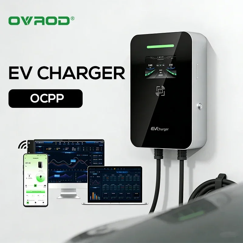 

Ovrod Factory Evse Ac 7kw 11kw 22kw 16a 32a Type2 Single 3 Phase Level2 Fast Electric Car Charging Station Wall Ocpp Ev Charger