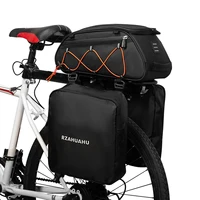 Bolsa para portabicicletas 3 en 1, bolsa para maletero, bolsa impermeable para asiento trasero de bicicleta, bolsa refrigeradora con 2 bolsas colgantes laterales, bolsa de equipaje de carga para ciclismo