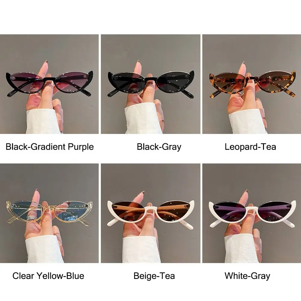 New Retro Small Cat Eye Sunglasses Trendy Half-frame Sun Glasses Women Men Luxury Cycling Eyewear Fashion Vintage Shades