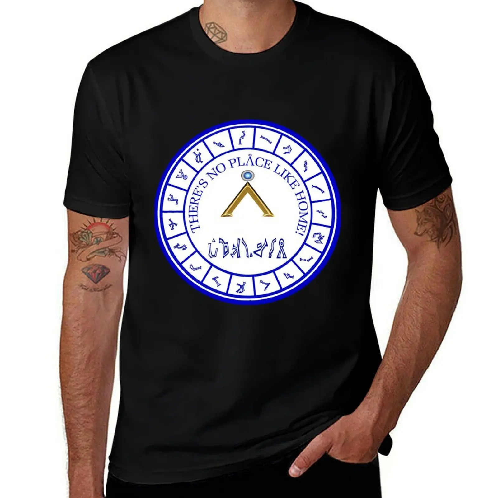 

Stargate: Blue Dialing Ring T-Shirt Work Utility Short Sleeve Shirt