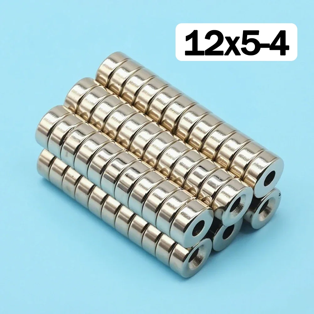 

12X5-4MM Powerful Neodymium Magnet Round Super Strong Magnets N35 with hole NdfeB Permanent Magnetic imanes Refrigerator Magnet