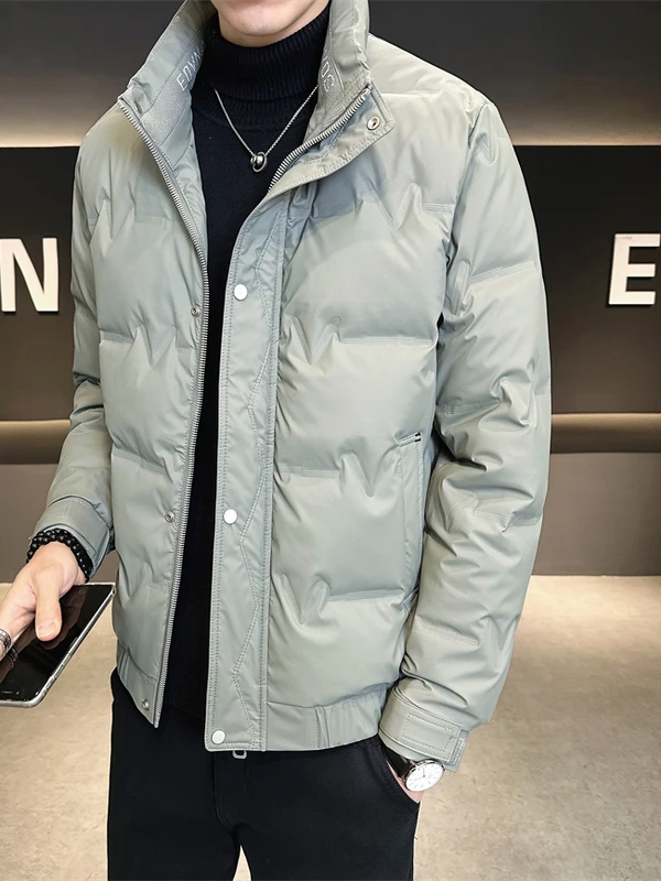 

Men's Lightweight Warm ort down Jaet Stand Collar Winter Coat Versatile Color Cold Resistance Casual Polyester Fiber