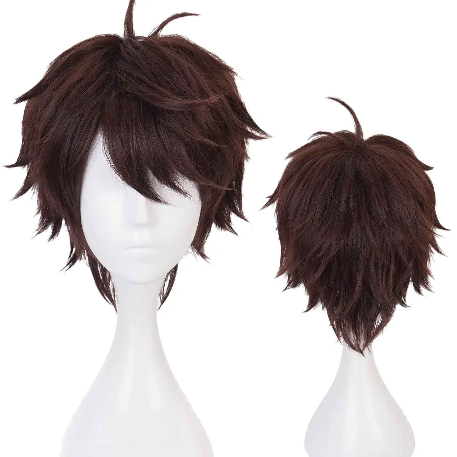 Anime Oikawa Tooruc Cosplay Wig Haikyuu Costume Men Short  Dark Brown Synthetic Wig Natural Soft Party Hair Wigs