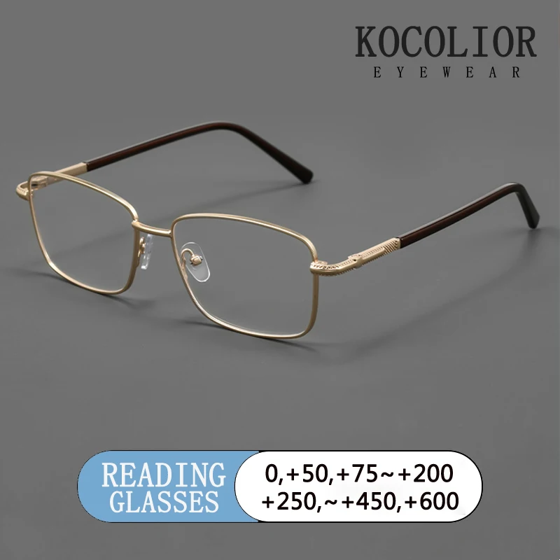 

Сверхлегкие модные простые дизайнерские квадратные очки для делового отдыха, мужские оптические очки для чтения по индивидуальному заказу по рецепту