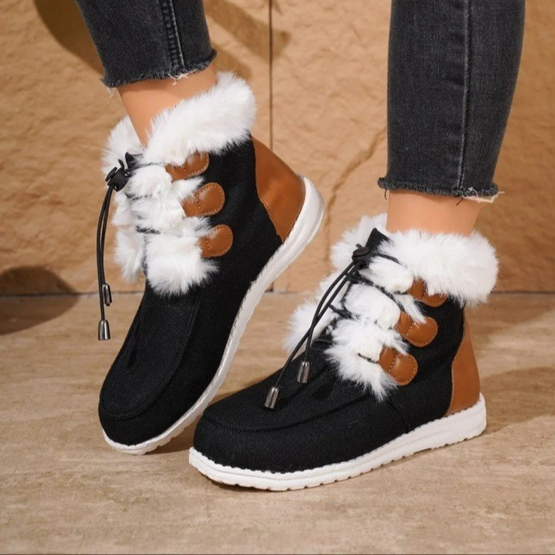 Shoes Female 2024 Plus Size Snow Women's Boots Classics Ankle Boots Women Round Toe Low Heel Elastic Band Warm Shoes Women