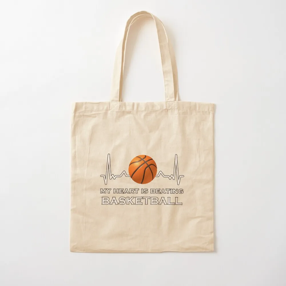 

Basketball heartbeat Tote Bag Women's shopping bag hand bag ladies shopping trolley