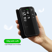 Yongrow Rechargeable Digital Upper Arm Integrated Blood Pressure Monitor Sphygnomanometer Black Cuff Portable