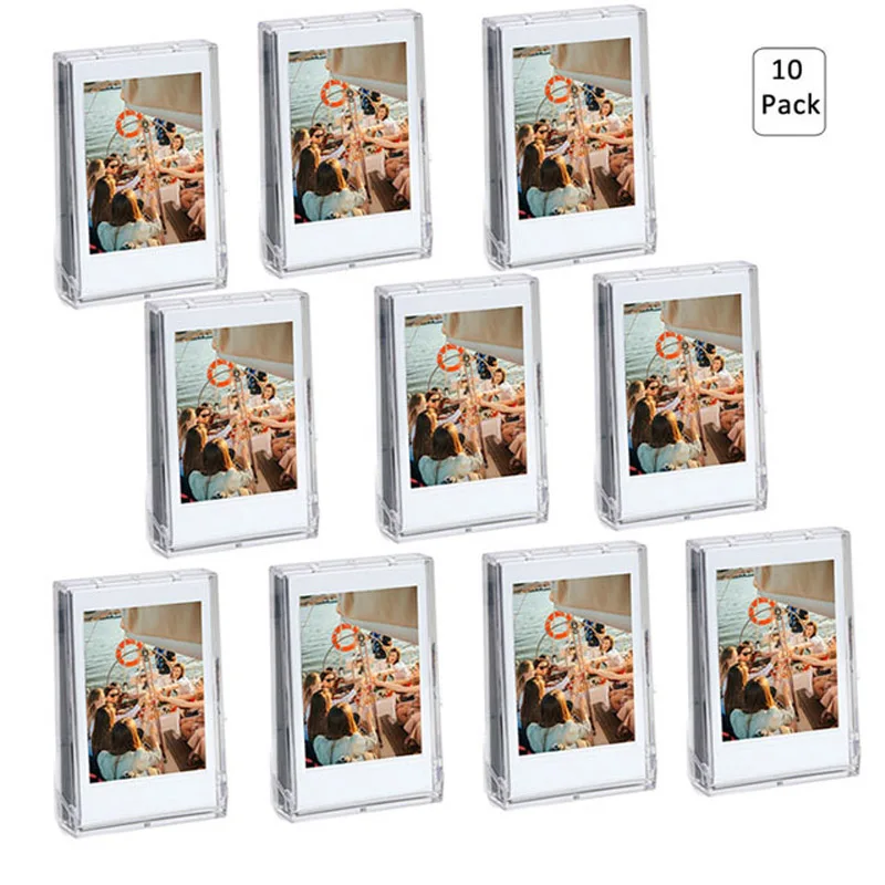 Fujifilm Instax Mini 9 8 7s 25 50s 미니 필름 인화지 용 새 1-10 팩 3 인치 아크릴 냉장고 마그네틱 양면 포토 프레임