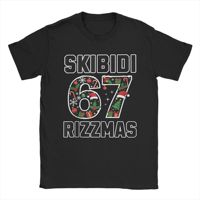 Rizz Christmas 67 Funny Xmas Gen Alpha Skibidi Rizzmas 67 T Shirts Men Cotton Vintage T-Shirts Tee Shirt Short Sleeve Clothes