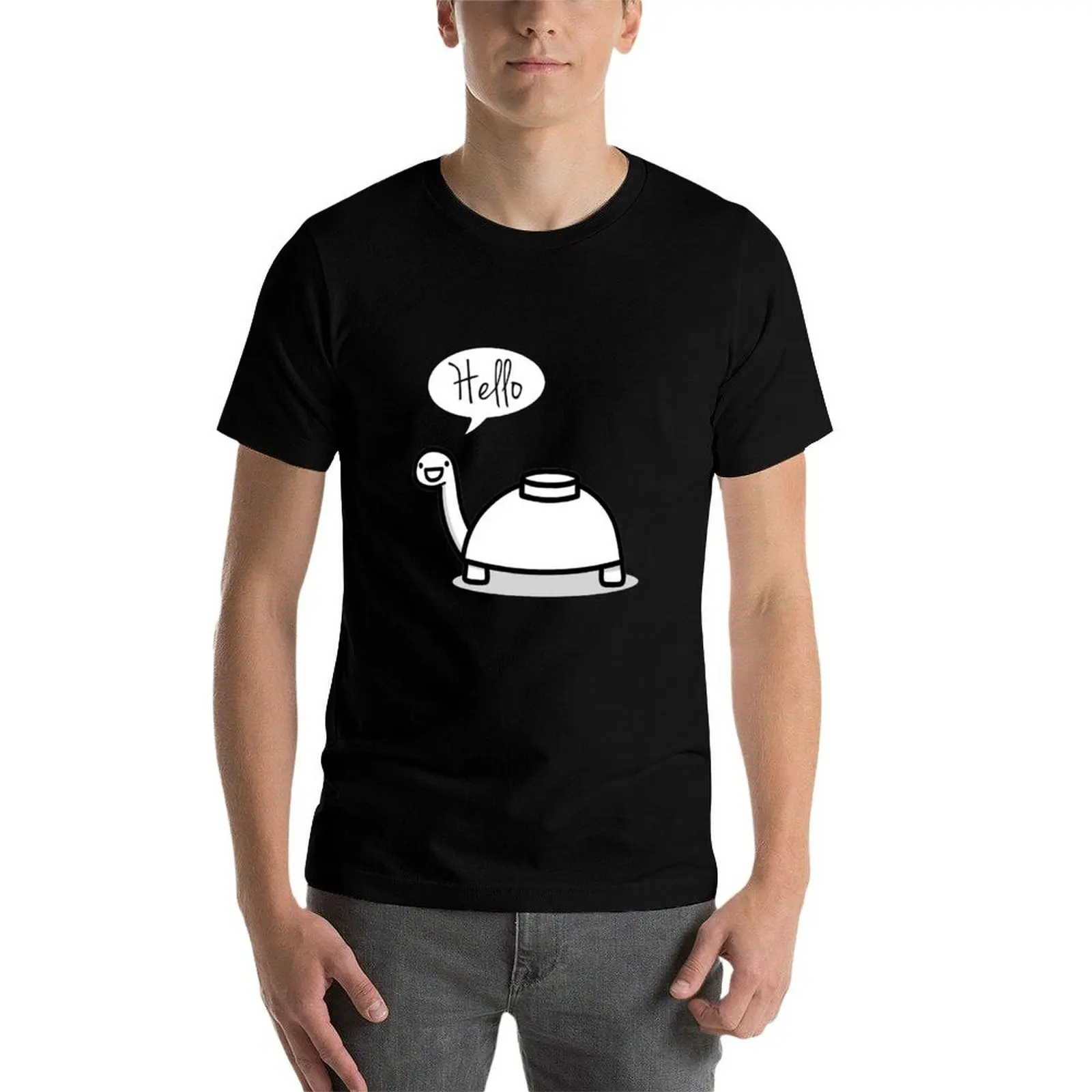 Mine turtle stops by to say hello T-Shirt man t shirts graphic t shirts for man cotton funny men t