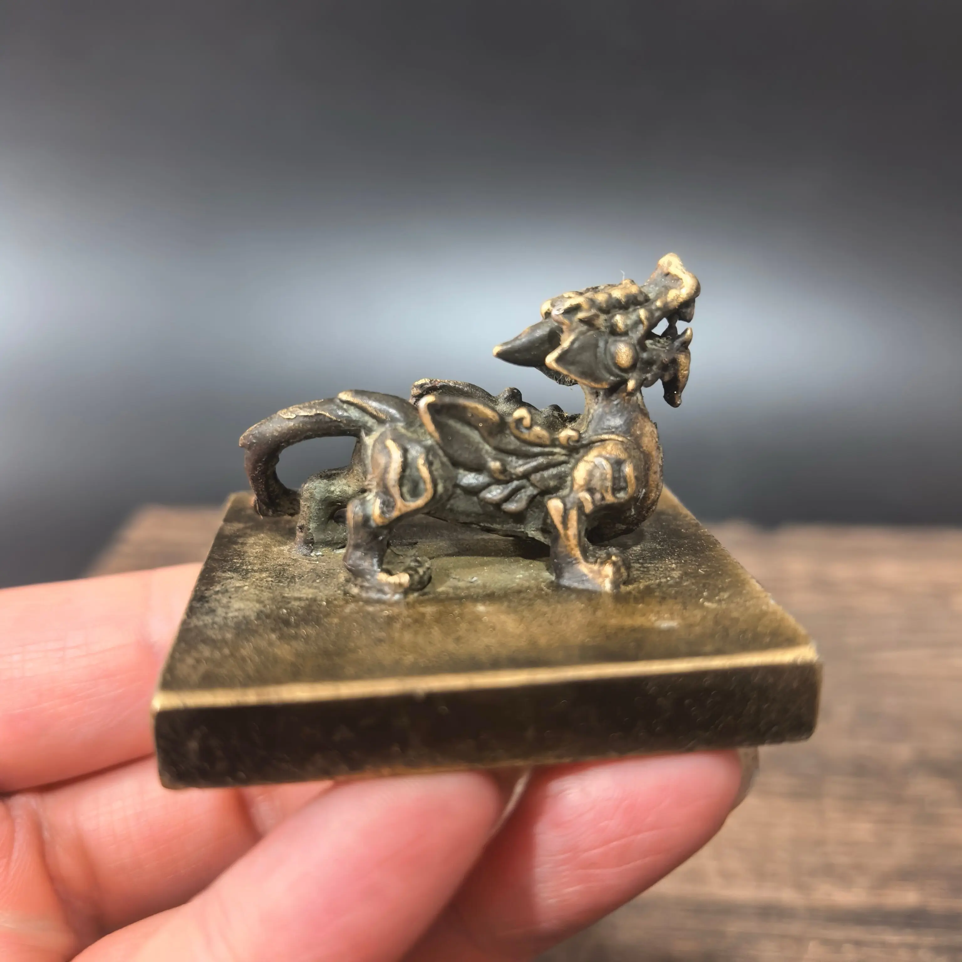 Shanhai Pixiu Alloy Copper Seal Thunder Dusi Road Printing Metal Seal Carving Road Supplies Seal Printing
