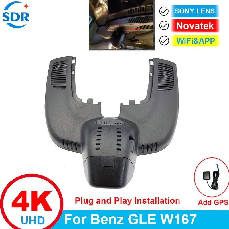 OEM Fits 4K UHD Wifi Car DVR For Mercedes Benz GLE W167 C292 GLE350/GLS450 Deluxe 43 53 2019 2020 Wireless Car Video Recorder