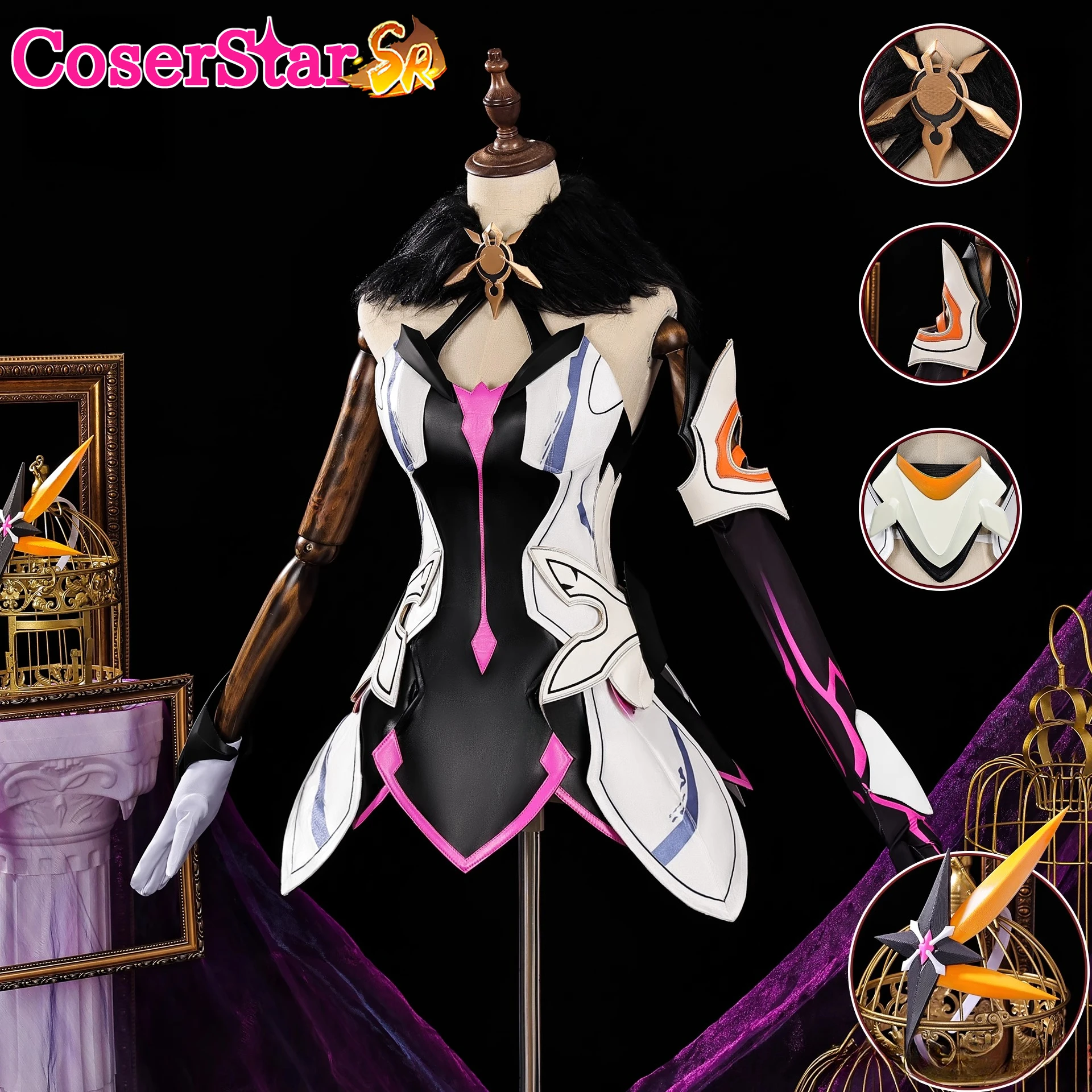 

CoserStar-SR Honkai Impact 3rd Kiana Kaslana Cosplay Costume Dress Role Play Outfit Halloween Party Uniform
