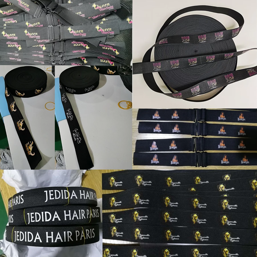 Banda elástica para el cabello con logotipo personalizado, banda para pelucas con cinta mágica, diadema, colocación de bordes, bufanda, envolturas de bordes, pelucas de encaje, banda elástica