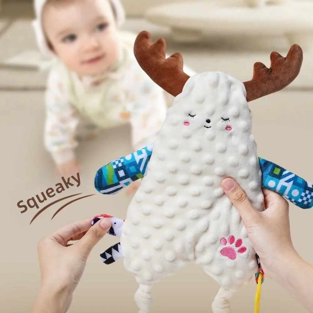 لعبة لحاف الطفل على شكل أرنب الأسد، لعبة لطيفة على شكل حيوانات من القطيفة، منشفة كرتونية مريحة على شكل حيوان مهدئة #4