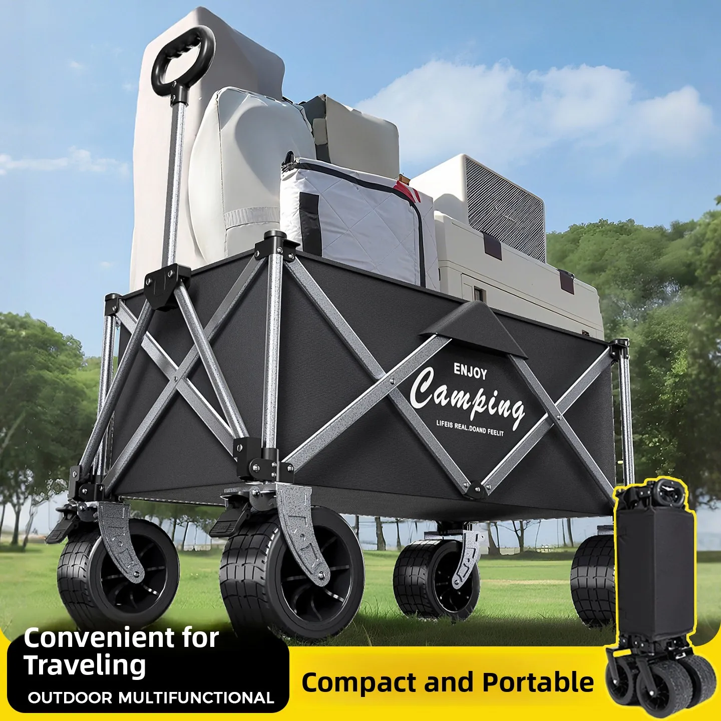 home-multi-functional-small-shopping-cart-lightweight-foldable-pull-rod-street-vendors-camping-car-plastic-portable-market-ba