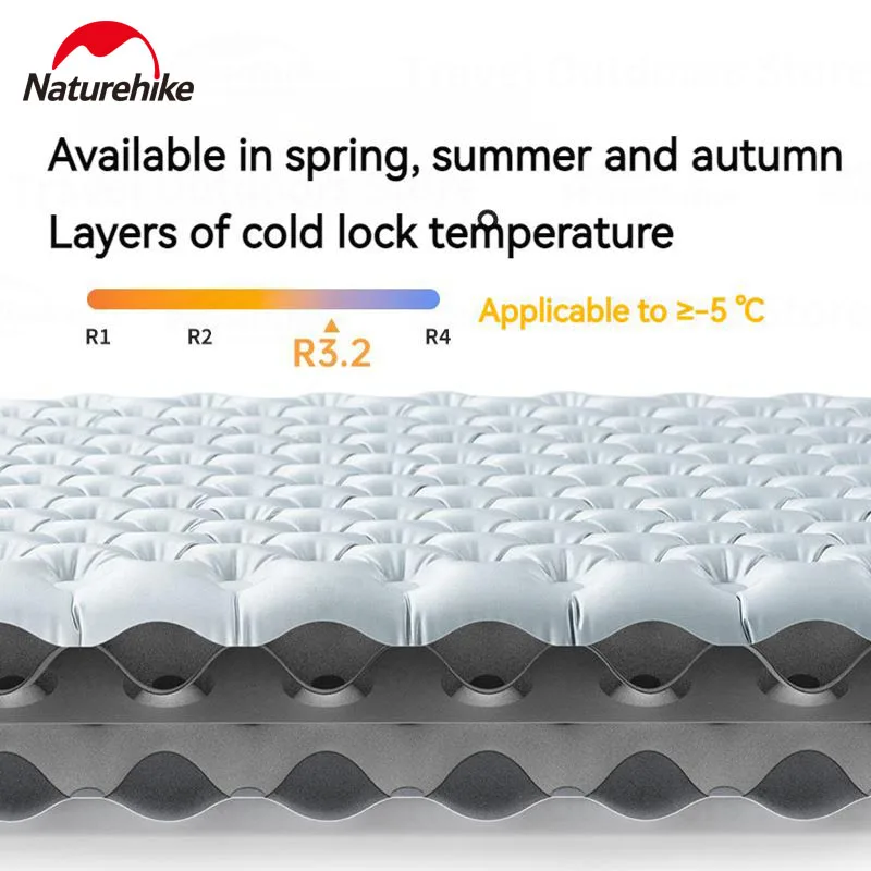 Naturehike R3.2 Camping Inflatable Mats Sleeping Mat 8cm Thickness Warm Outdoor Hiking Air Sleep Pad Ultralight Tourist Mattress