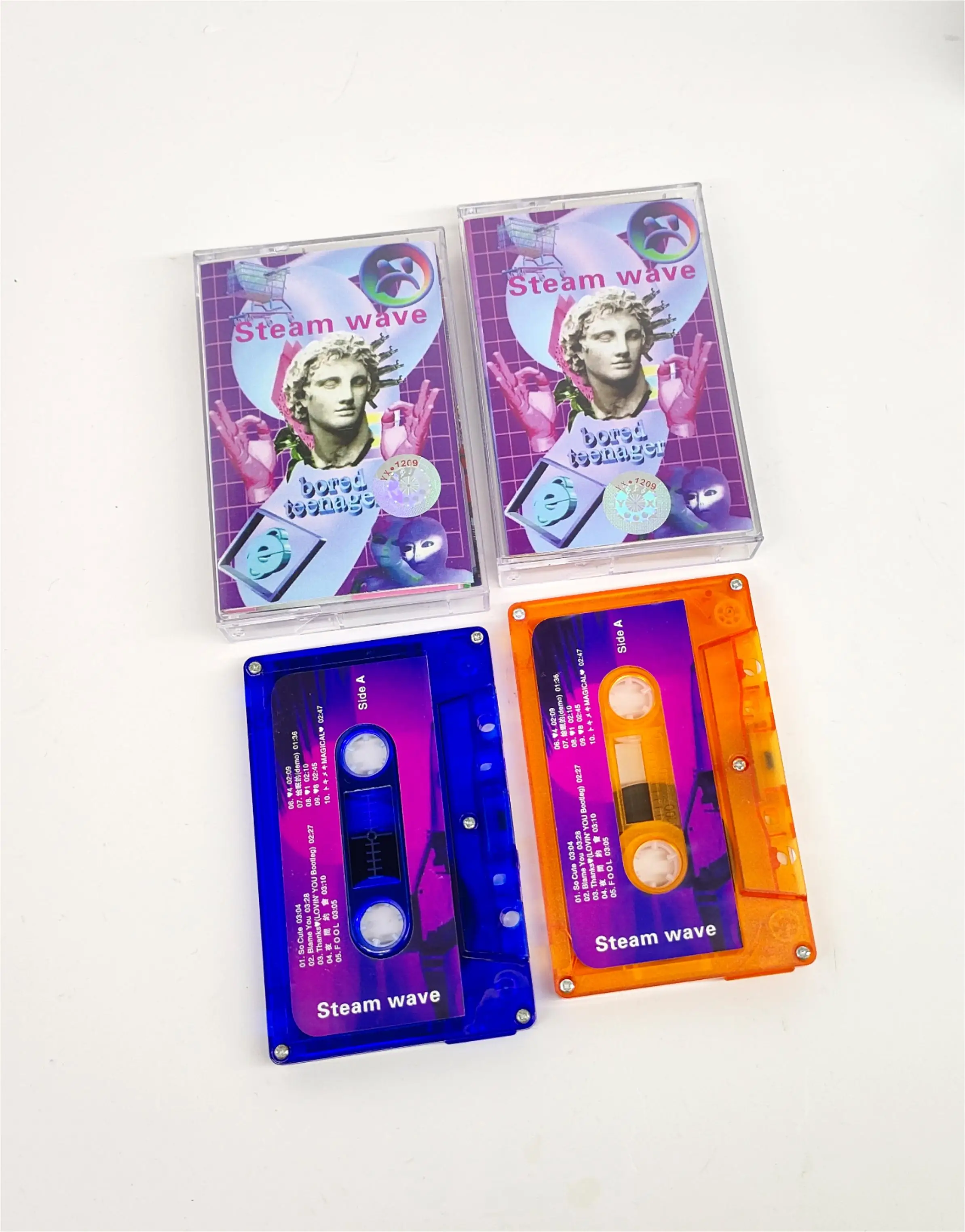 Vintage Steam wave Music Tape So Cute Album Bored Teenager Vaporwave Cassettes Cosplay Soundtracks Box Car Walkman Recorder Tape