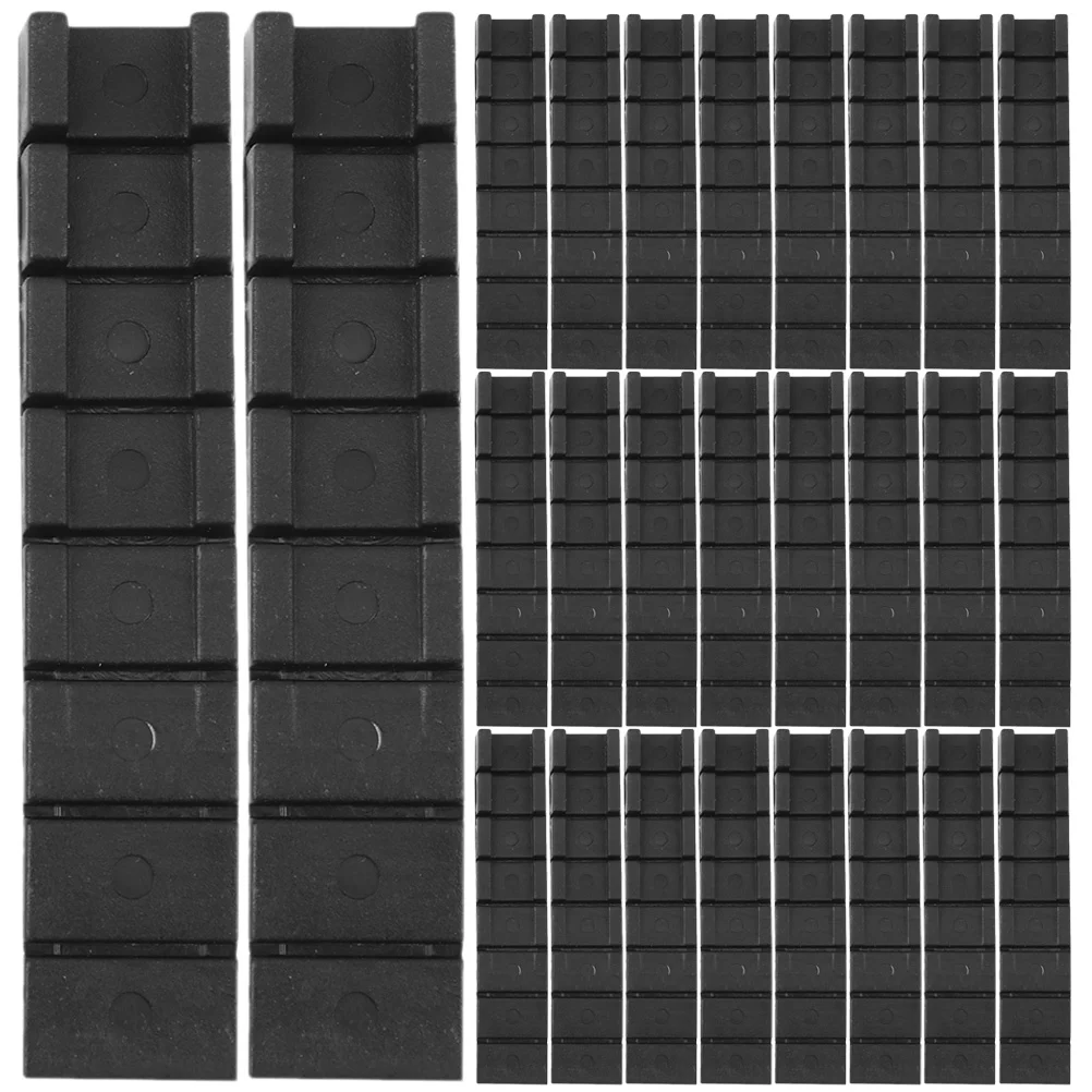 

30 Pcs Shims Furniture Level Spacers for Leveling Plastic Wedges Stoppers Adjust Toilet Black