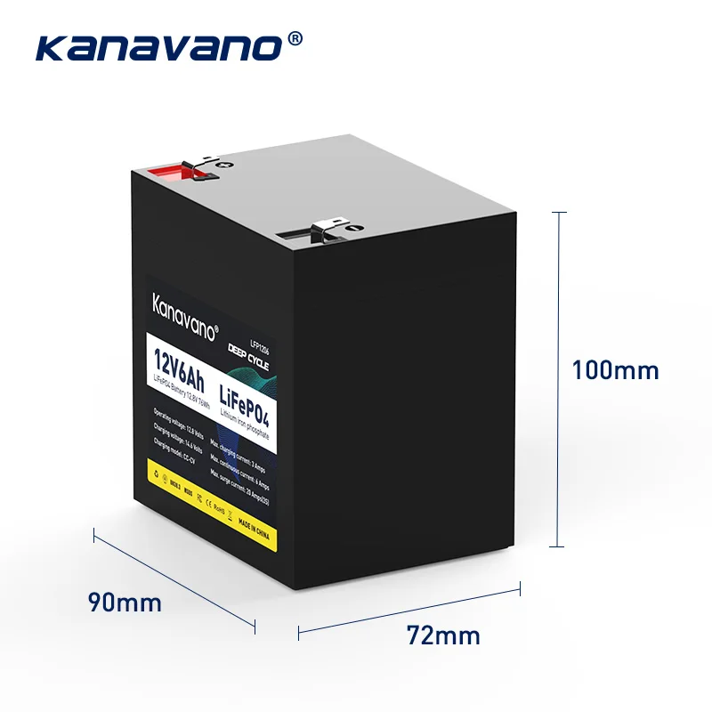 Akumulator 12v 6Ah Lifepo4 z wbudowanym systemem BMS do samochodów zabawkowych Awaryjna waga motocyklowa LED z ładowarką 1A