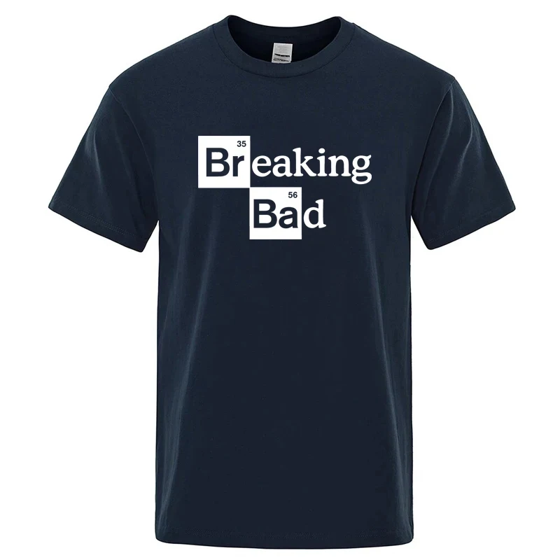 2025 Summer Men's  O Neck T-shirt Heisenberg Breaking Bad Print Short Sleeve Casual Tshirt for Men