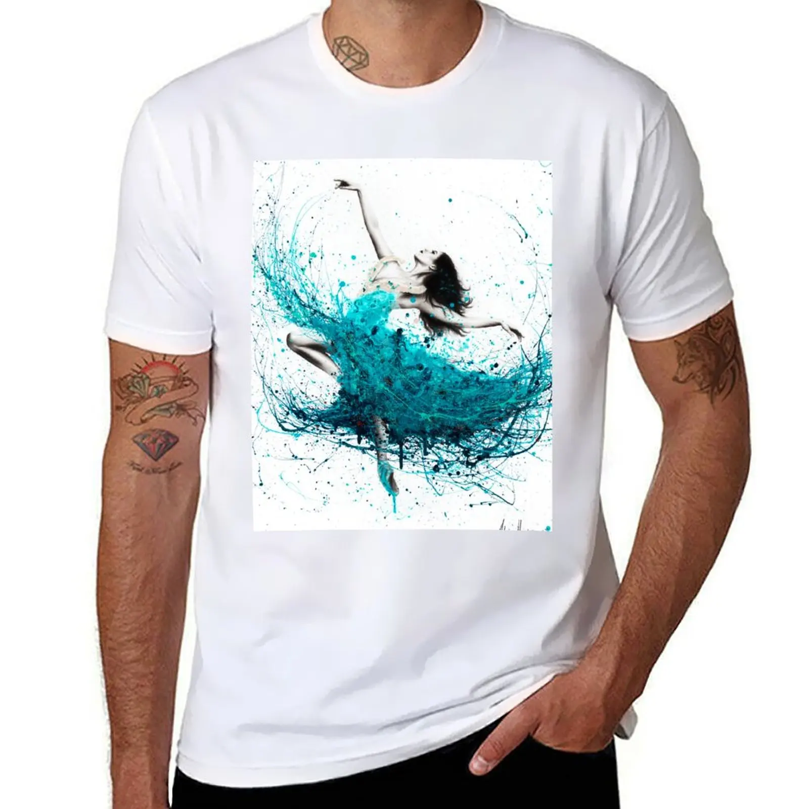 Camiseta Waves Ballerina de talla grande, camiseta deportiva de secado rápido
