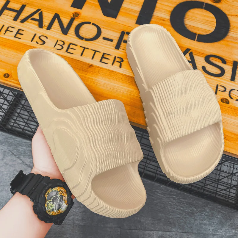 2022 Man Slippers Summer Beach Fashion New Eva Soft Women Sandals Thick Platform Leisure Ladies Indoor Bathroom Anti-slip Shoes