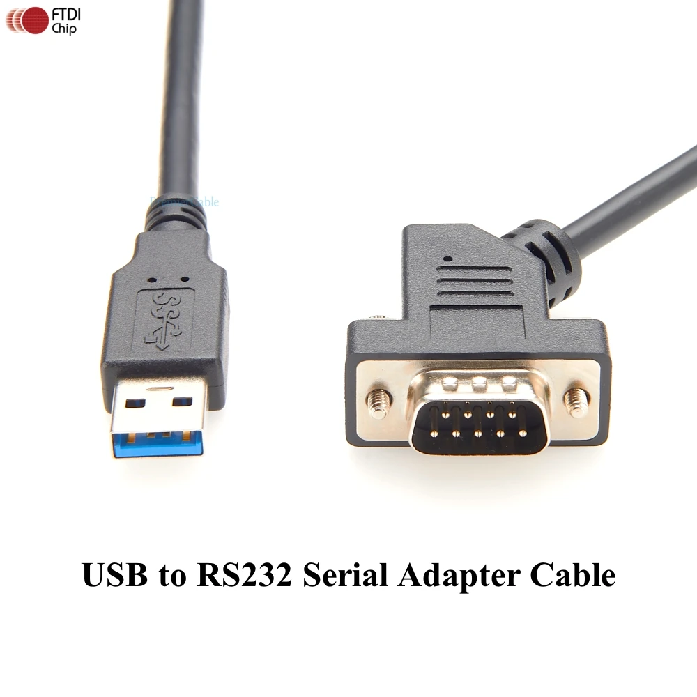 

USB to RS232 Serial Cable with FT232RNL Chipset 45 Degree Angled DB9 Male to usb Converter RS232 Com male DB9 Serial cable