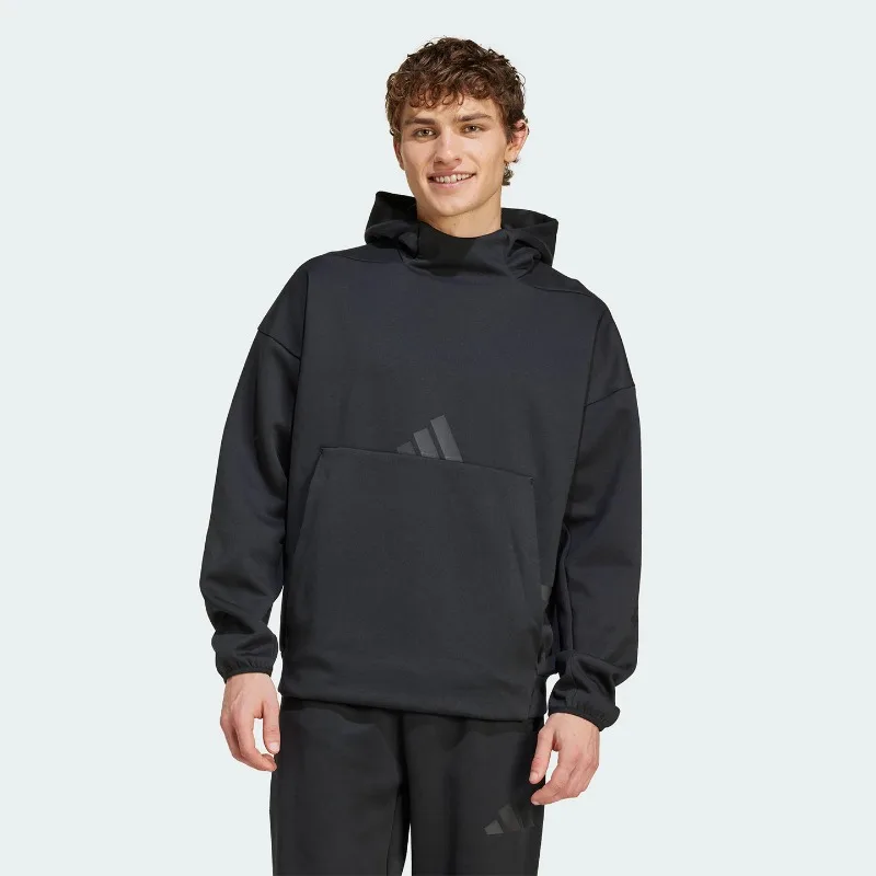 adidas Cropped French Terry Hoodie Y2K Boxy Silhouette Soft Pocket Daily StreetwearJE7537 1PCS