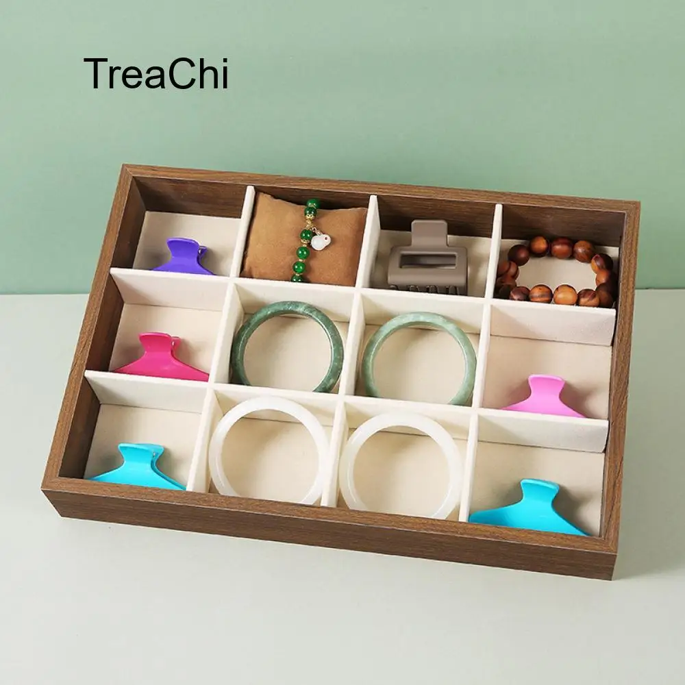 Vintage Wooden Jewelry Tray for Storing Various Bracelets Necklaces and Collectibles Checkered Tray for Displaying Items