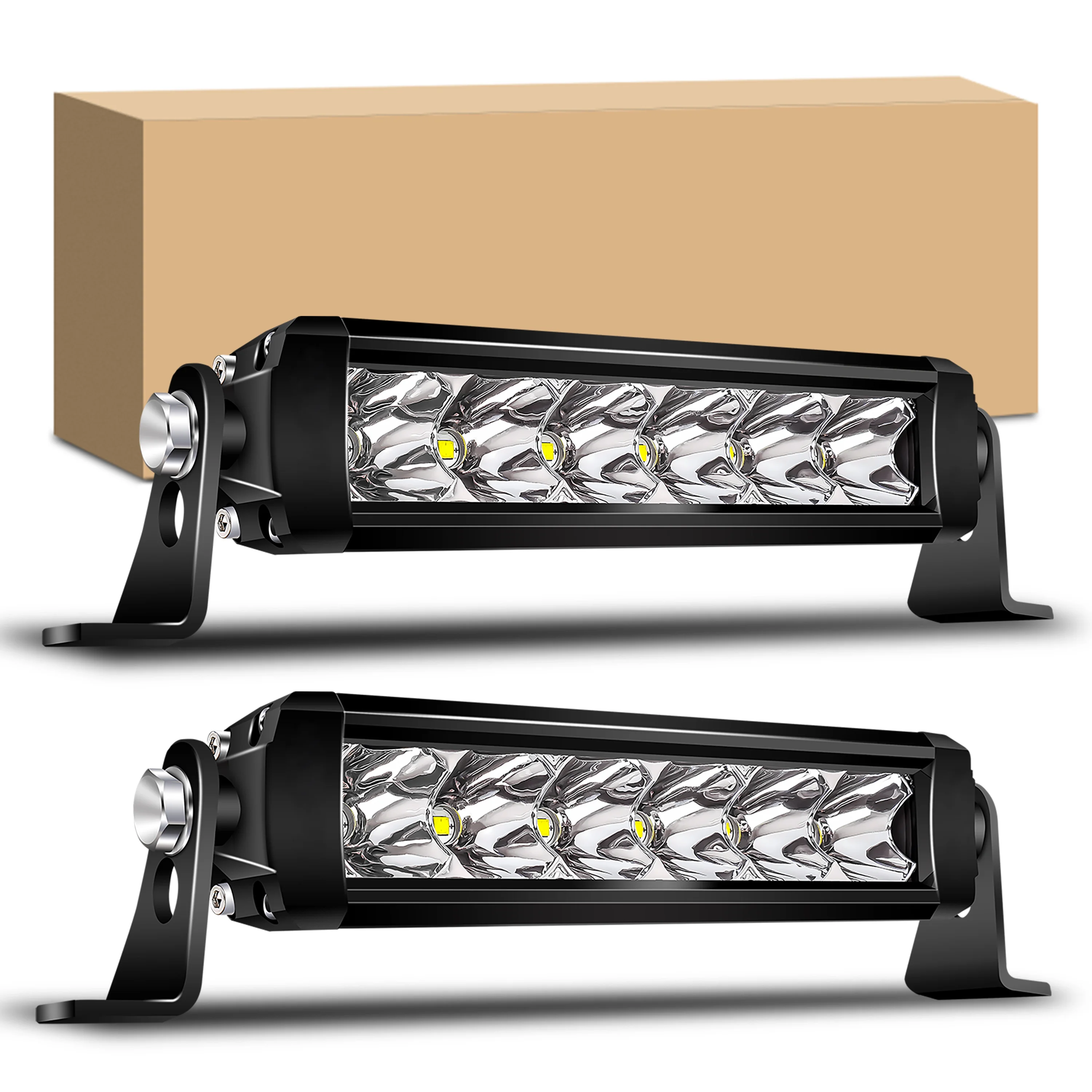 

12V 24V Car LED Work Light Bar Set Aluminum White Yellow Flashing Spotlight Daytime Running Light For Moto bJeep 4x4 ATV 4WD SUV